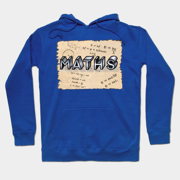 Maths formulae with the word maths in 3don an ancient scroll Hoodie by Artonmytee